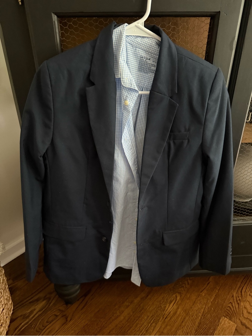 Cat & Jack Navy Boys Blazer with Light Blue Shirt Layer. Comes with dress pants